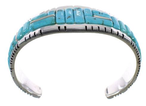 Authentic Sterling Silver Turquoise Substantial Cuff Bracelet VX63727