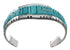 Authentic Sterling Silver Turquoise Sturdy Cuff Bracelet VX63739