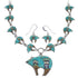 Mesa Design Sterling Silver Multicolor Bear Link Necklace Set WX71711