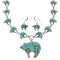 Mesa Design Bear Sterling Silver Multicolor Link Necklace Set WX71712