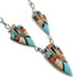 Southwestern Multicolor Inlay Genuine Sterling Silver Link Necklace Set WX71725