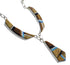 Southwest Multicolor Sterling Silver Link Necklace Set WX71742