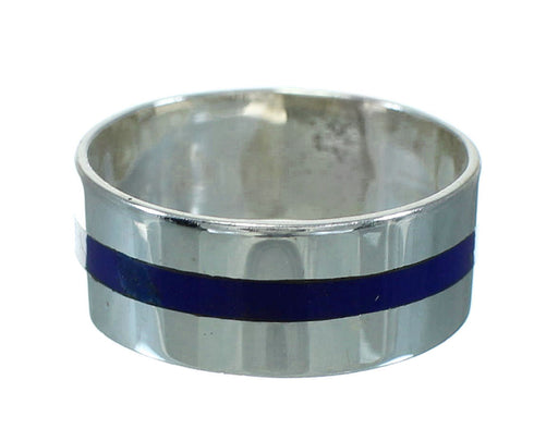 Lapis Genuine Sterling Silver Southwestern Ring Size 4-3/4 RX63649