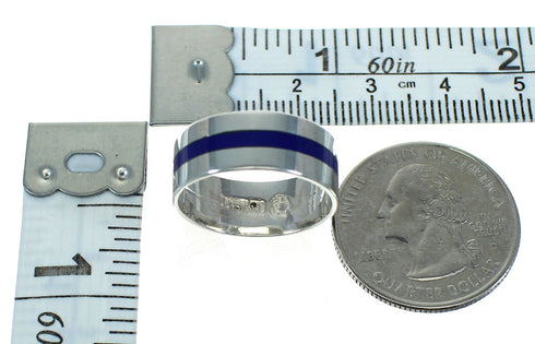 Authentic Sterling Silver And Lapis Southwest Ring Size 5-3/4 RX63655