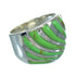 Gaspeite Inlay Southwest Silver Ring Size 6 QX81344