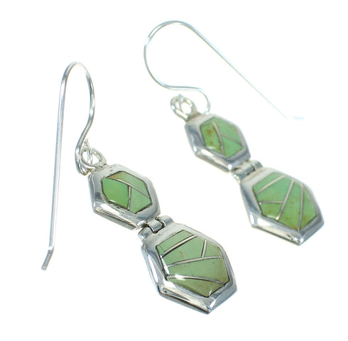 Turquoise Sterling Silver Hook Dangle Earrings AX78552