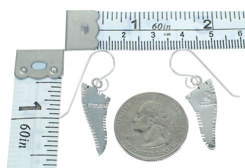 Turquoise Genuine Sterling Silver Hook Dangle Earrings AX78587