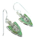 Turquoise Silver Bear And Arrowhead Southwestern Hook Dangle Earrings AX78673