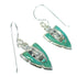 Turquoise Inlay Silver Bear And Arrowhead Hook Dangle Earrings AX78675