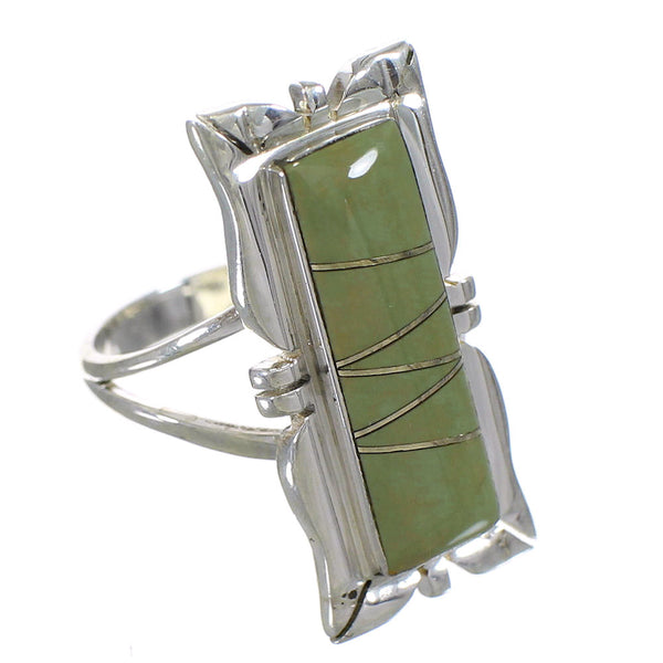 Southwest Sterling Silver And Turquoise Ring Size 6-1/2 YX79977