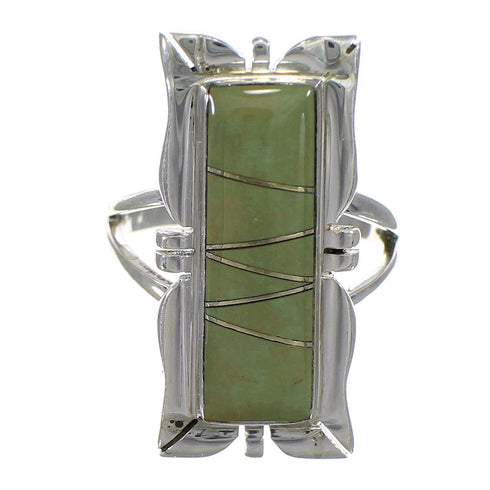 Southwest Sterling Silver And Turquoise Ring Size 6-1/2 YX79977