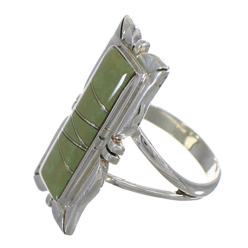 Southwest Sterling Silver And Turquoise Ring Size 6-1/2 YX79977