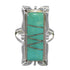 Southwestern Sterling Silver And Turquoise Ring Size 5-1/4 YX79978