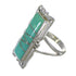 Southwestern Sterling Silver And Turquoise Ring Size 5-1/4 YX79978