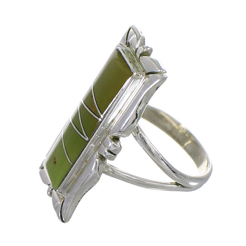 Silver Turquoise Southwestern Ring Size 5-3/4 YX79992