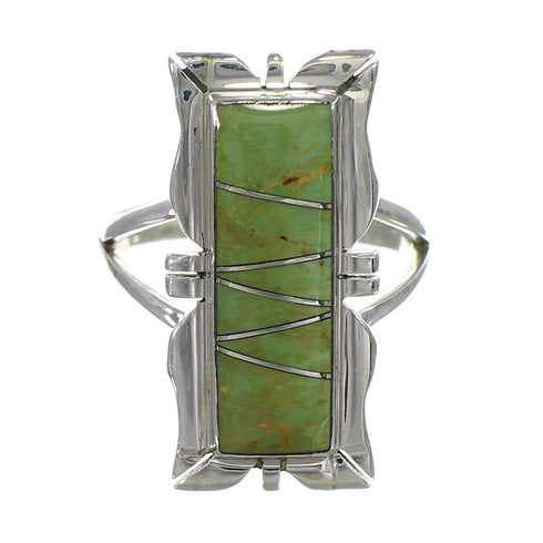 Silver And Turquoise Southwest Ring Size 7 YX80007