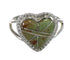 Southwestern Turquoise Sterling Silver Heart Ring Size 6-1/4 YX80241