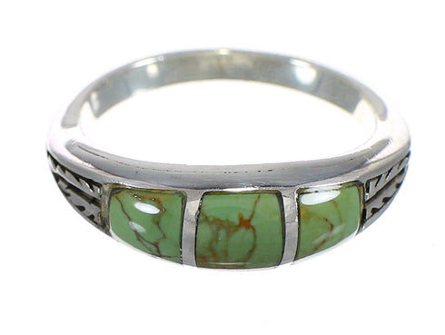 Turquoise And Silver Southwest Ring Size 5-3/4 YX80324
