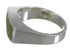 Southwestern Turquoise Inlay Silver Ring Size 5-1/4 YX80347