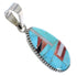 Genuine Sterling Silver And Multicolor Southwest Pendant VX64484
