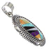 Southwest Genuine Sterling Silver And Multicolor Inlay Pendant VX64490