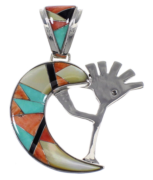 Whiterock Sunset Sterling Silver Kokopelli Pendant VX64495
