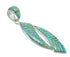 Southwest Turquoise Inlay Sterling Silver Pendant MX65160