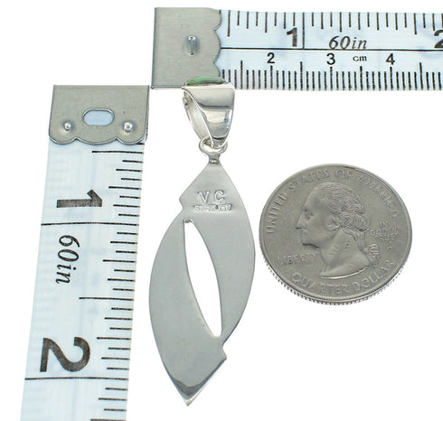 Turquoise Inlay Sterling Silver Pendant MX65163