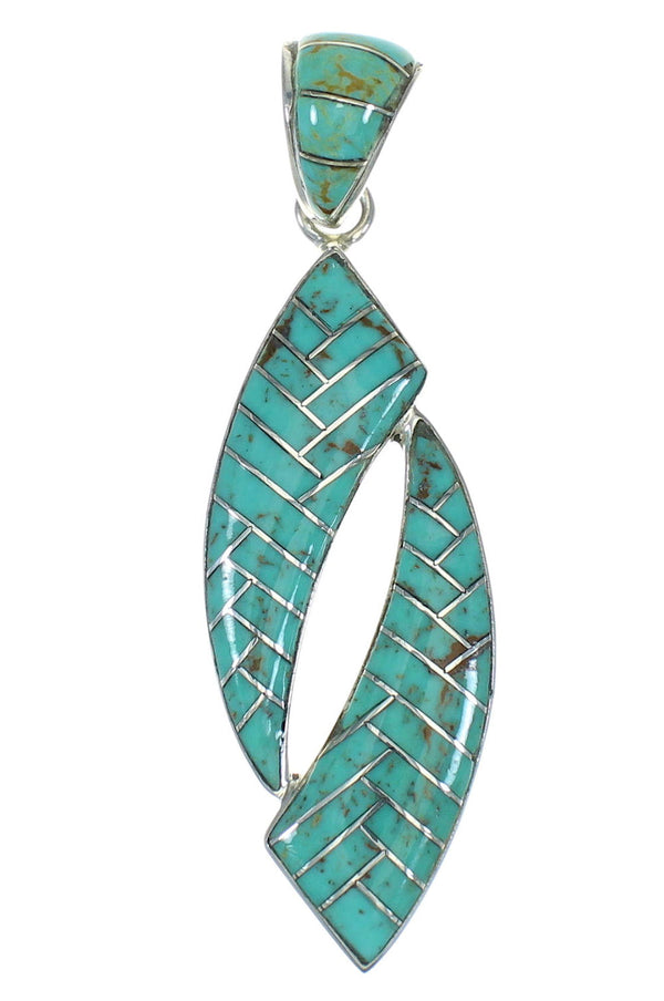 Turquoise Authentic Sterling Silver Pendant MX65165