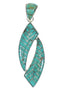Turquoise Authentic Sterling Silver Pendant MX65165