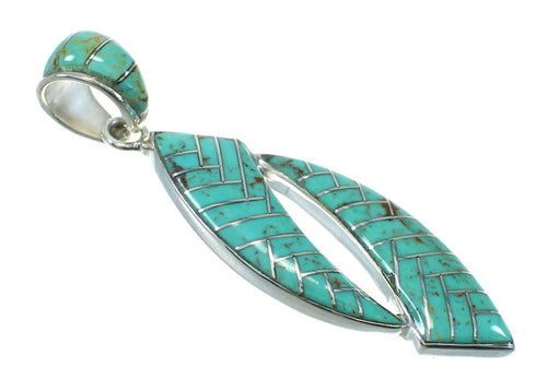 Turquoise Authentic Sterling Silver Pendant MX65165