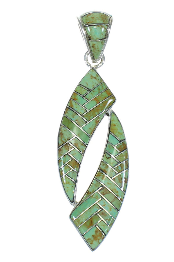 Authentic Sterling Silver Southwest Turquoise Pendant MX65166