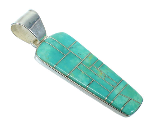 Turquoise Sterling Silver Southwest Jewelry Pendant MX65181