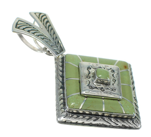 Southwest Sterling Silver Turquoise Inlay Pendant MX65230