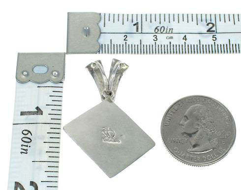 Southwest Sterling Silver Turquoise Inlay Pendant MX65230