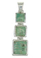 Genuine Sterling Silver And Turquoise Southwest Pendant MX65238