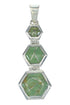 Southwest Turquoise Inlay Authentic Sterling Silver Jewelry Pendant MX65255