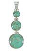 Authentic Sterling Silver Turquoise Inlay Southwest Pendant MX65264