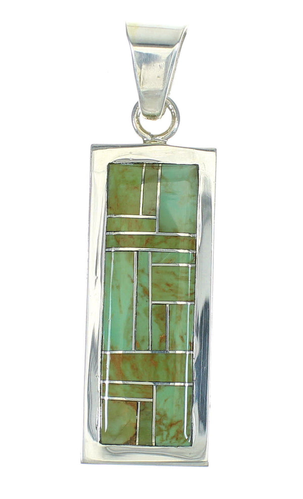 Turquoise And Silver Southwest Pendant MX65277