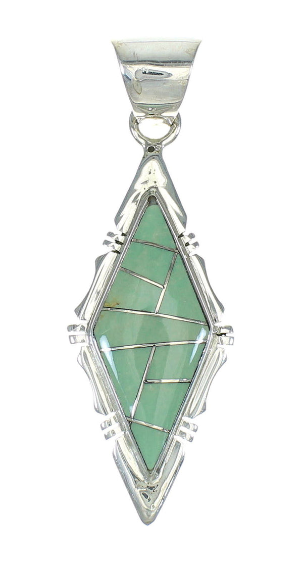 Southwest Turquoise And Genuine Sterling Silver Pendant MX65287