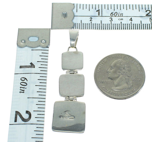 Silver Lapis And Opal Inlay Southwest Pendant MX64013