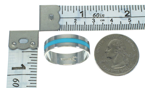 Sterling Silver Southwest Turquoise Ring Size 6-1/2 WX79591