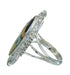 Native American Village Design Southwestern Multicolor Silver Ring Size 6-1/2 AX79252