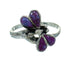 Magenta Turquoise Silver Southwestern Dragonfly Ring Size 5-3/4 AX79383