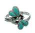 Southwest Turquoise Genuine Sterling Silver Dragonfly Ring Size 8-1/2 AX79445