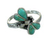 Silver Turquoise Inlay Dragonfly Jewelry Ring Size 7-1/2 AX79493