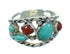 Sterling Silver Southwestern Coral Turquoise Ring Size 5-1/2 AX82079