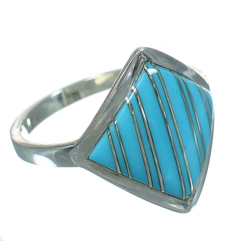 Silver Turquoise Southwest Ring Size 5-3/4 YX69809