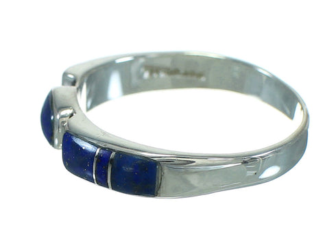 Lapis And Sterling Silver Southwestern Ring Size 5-1/2 YX69929