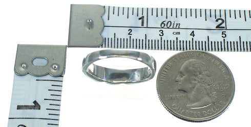 Southwestern Lapis And Silver Ring Size 7-3/4 YX69940